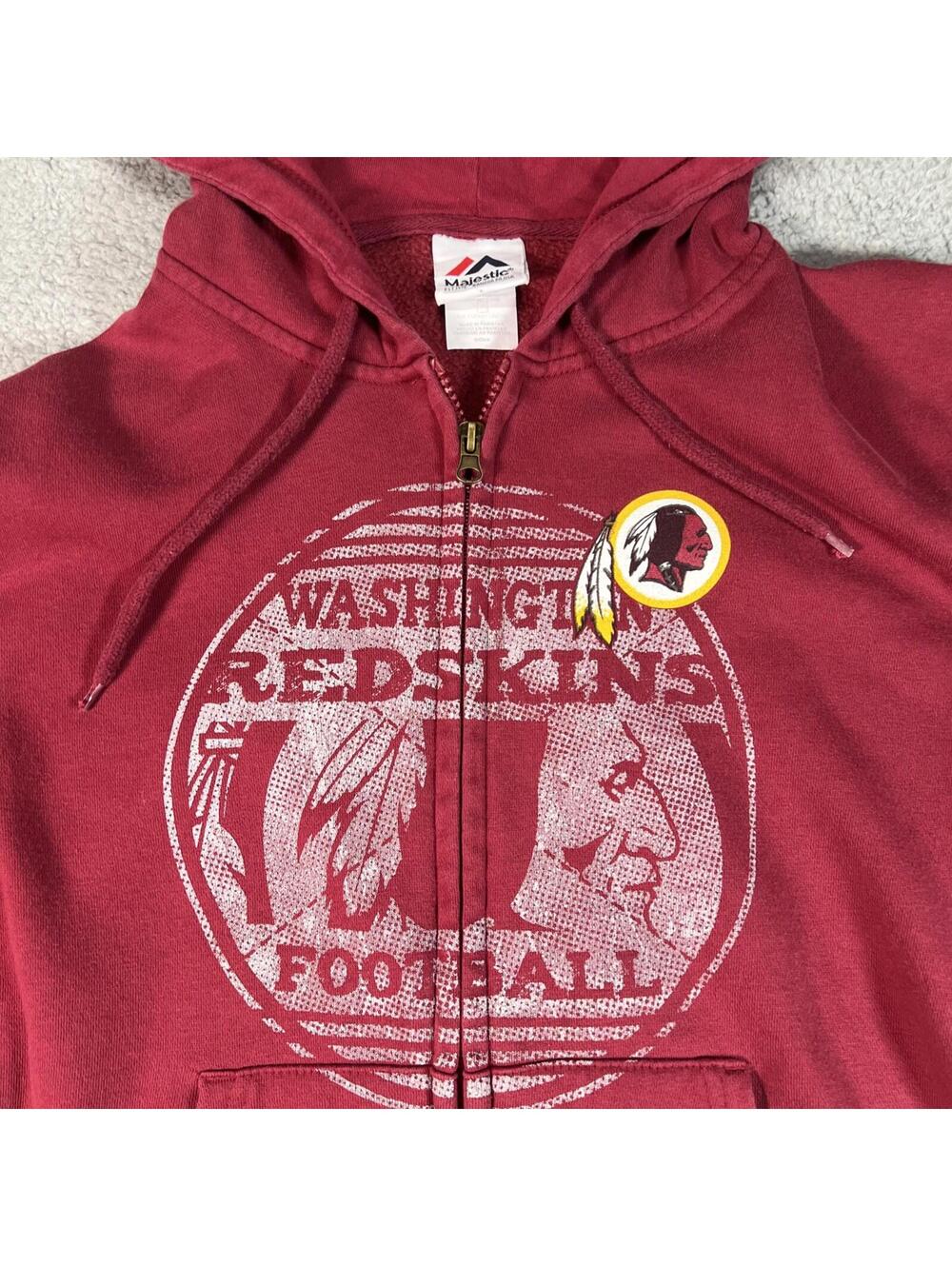 Washington Redskins Majestic Pullover Hoodie Men Small - Picture 2 of 6